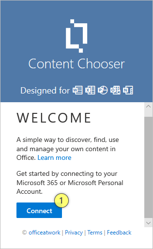 Content Chooser Welcome Page