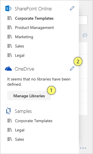 Manage OneDrive Libraries