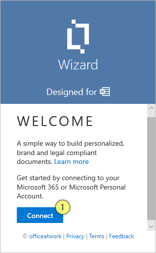 Wizard Welcome Page