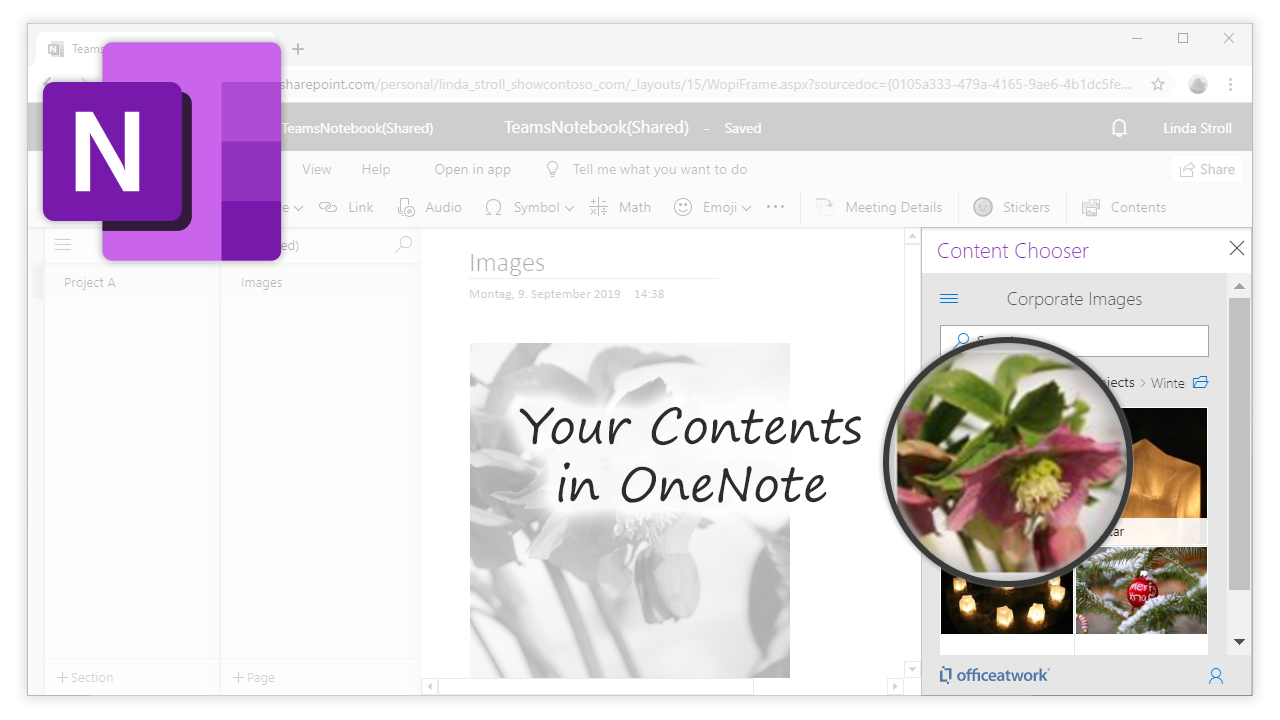Content Chooser for Office, OneNote