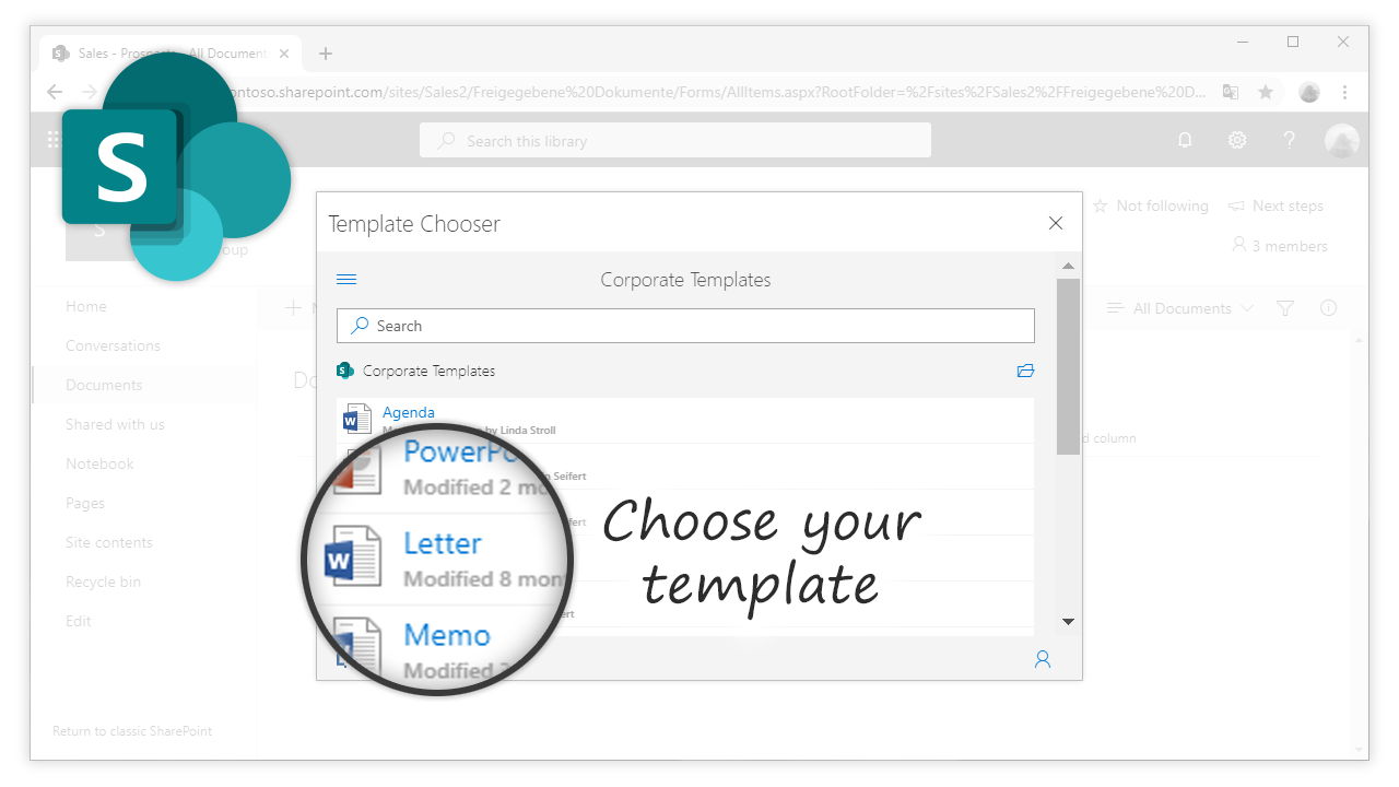 Template Chooser for SharePoint